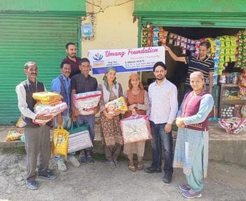 Relief material distributed to the affected people in Kamand Panchayat