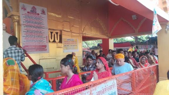 Devotees thronged the Devi temples, pandals were being prepared