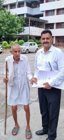 Elderly farmer received crop compensation from insurance company after three years