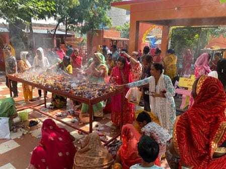 Mother Shailputri is worshipped in temples
