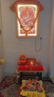 Kalash installation took place at the old age home on the occasion of Navratri.