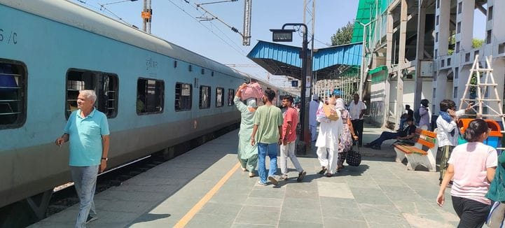 Due to breakage of OHE wire, trains were stopped for 2.25 hours.
