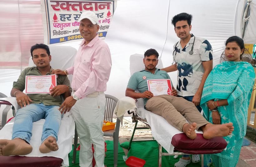 30 people donated blood in the camp.