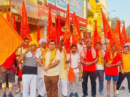 The ninth pilgrimage to Mehandipur Balaji was flagged off from Bahadurgarh