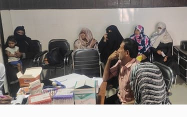 86 people took medicine in the medical camp.