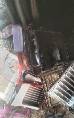 A short circuit caused a fire in the warehouse, causing a loss of Rs 3.5 lakh.