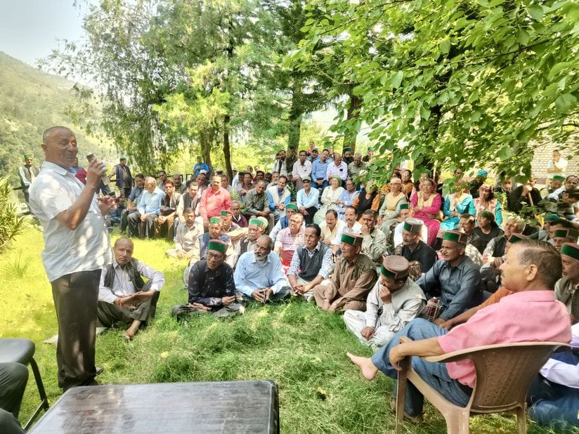 Meeting of pensioners in Rampur, State Electricity Board Pensioners Association
