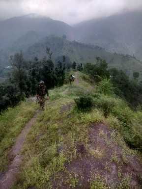 Following information about suspects in the forests of Machedi, security forces launched a massive search operation, with para commandos also deployed.