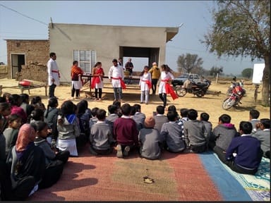 Teams reached every village to spread the message of education and save the girl child.