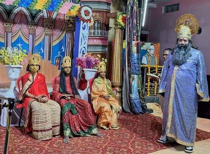 Devotees were moved by the staging of Sita-Ram marriage.