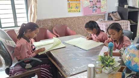 Girls took charge of the school