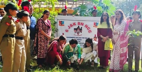 Udhampur, Women College, NCC Cadets, Tree Plantation