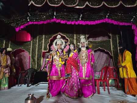 Shri Ram killed Tadka and broke Shiva's bow.
