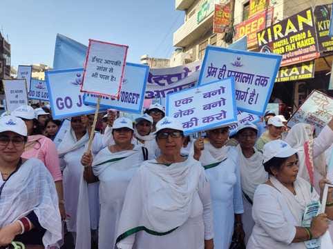Peace march taken out from Gohana Road to HUDA Complex