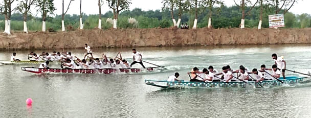 Sonipat won gold and Jhajjar won silver in dragon boat race.