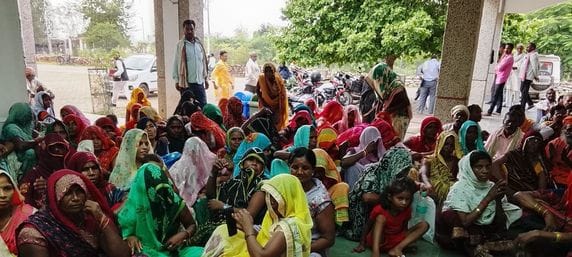 Women and men of tribal community submitted memorandum to SDM