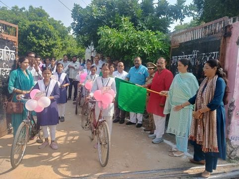 Cycle rally of girls under Mission Shakti