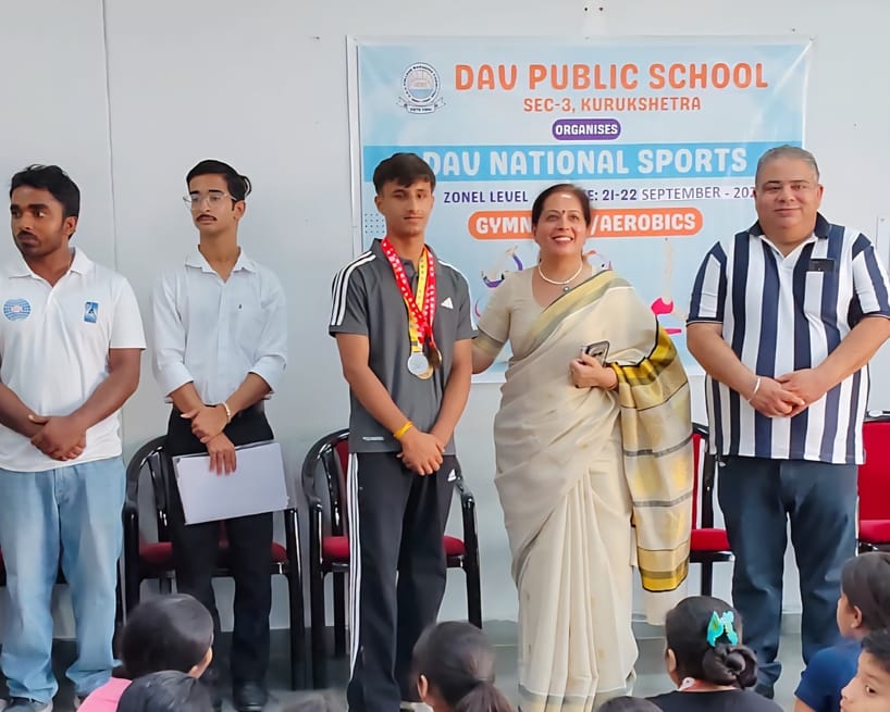 Rishabh Sharma won 3 medals in state level gymnastics