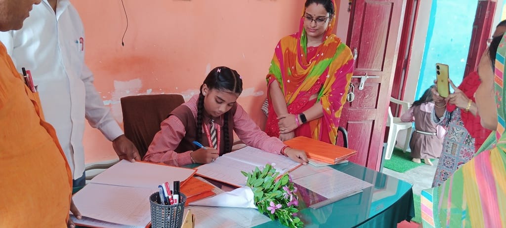 Nandini became acting head teacher for a day and taught the lesson of discipline.