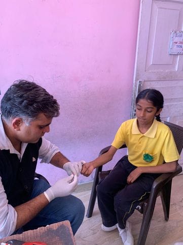 Health check-up camp organised at Stepping Stone School, Gumma
