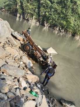 A cargo vehicle was recovered from the Beas River near the Jogni Mata Temple.