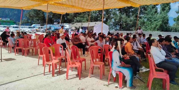 Empty chairs at the multipurpose camp revealed the reality.