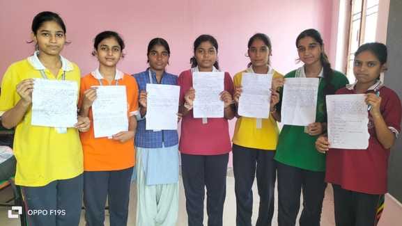 Rahil stood first in the essay competition