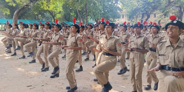Cadets undergoing training with the passion of serving the nation in their hearts