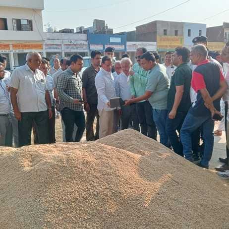 Minister of State visited the grain market and inspected the paddy procurement work.