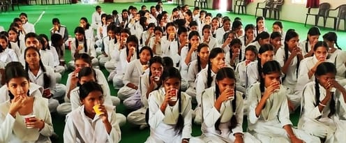 Five lakh women took iron tablets with lemon water.