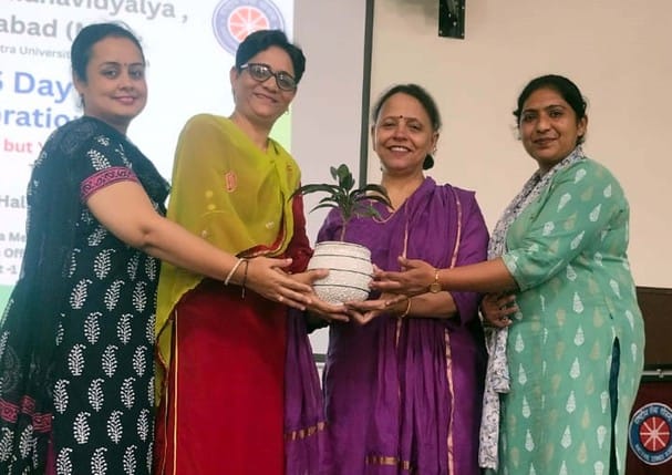 On NSS Day, girl students were made aware of the spirit of service.