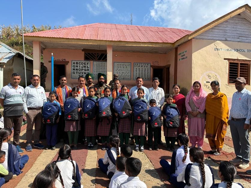 Army distributes school bags and stationery to children in Daulah
