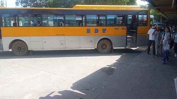 The stoppage is for 10 minutes but private buses are standing at the booths for half an hour, causing trouble to passengers