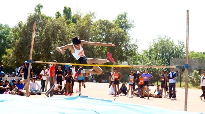 Vinay from Bhiwani won the 100 meters hurdles race.
