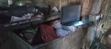Thieves broke the lock and stole jewellery and cash.