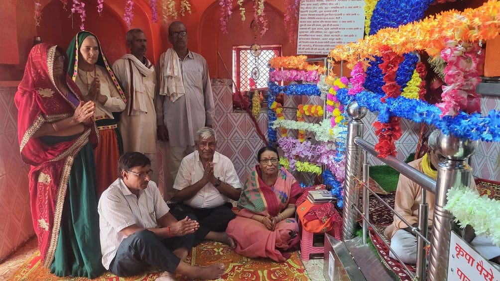 The Suhasadia family from Kolkata offered prayers at the Mata Bhura Bhavani temple.