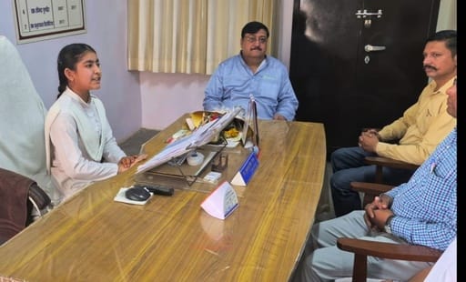 Student Sakshi was made the principal for a day.