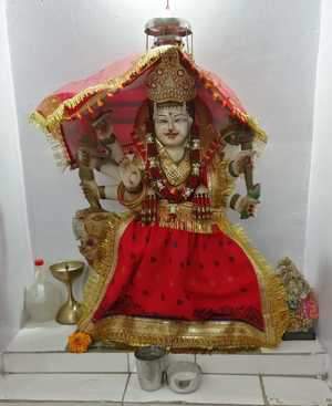 माता पथवारी मंदिर में स्थित मैया की मूर्ति। संवाद