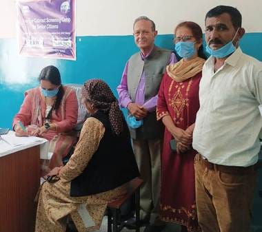 Eye check-up of 220 senior citizens was done in Nerwa