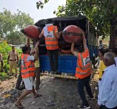 A mentally disturbed youth jumped into a canal.