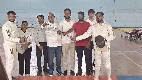 Mridul, Aman and Ranju won first place in fencing