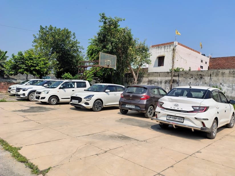 The gymnasium was rusted, the playground became a parking lot.