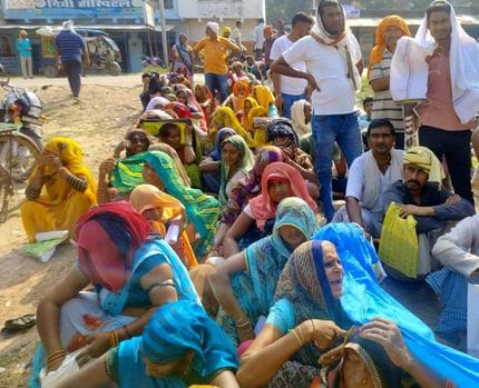 Women are leaving their kitchens and queuing up for fertiliser.