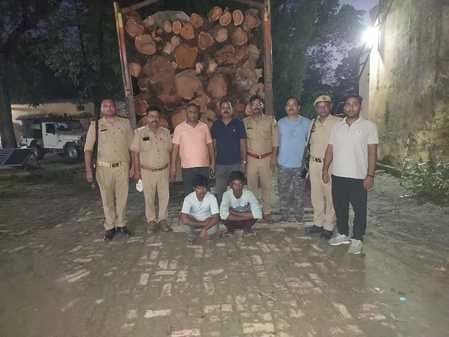 Truck loaded with Khair wood seized, driver questioned