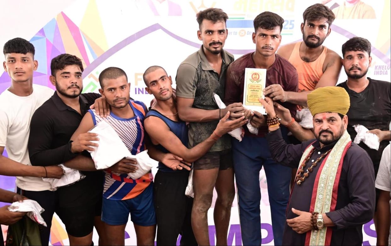 Players rejoice after receiving medals