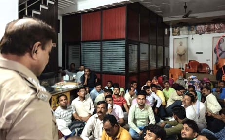 Teachers remained in front of the Minister of State's residence for the second day as well.