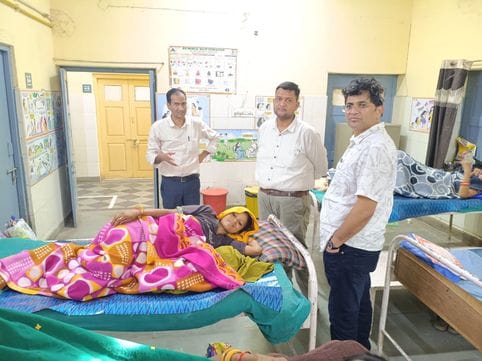 The CMHO was displeased with the dirty bedsheets at the Abu Road Sub-District Hospital
