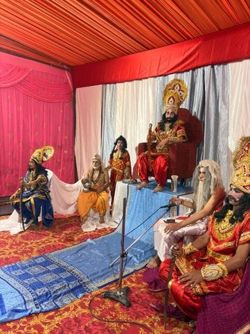 The scene of Lord Rama going into exile brought tears to everyone's eyes.