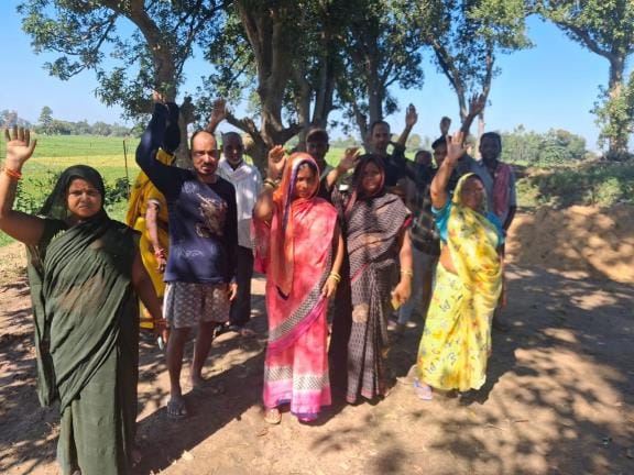 Villagers stopped the construction of boundary wall