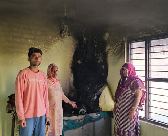 Explosion in the inverter of the solar scheme